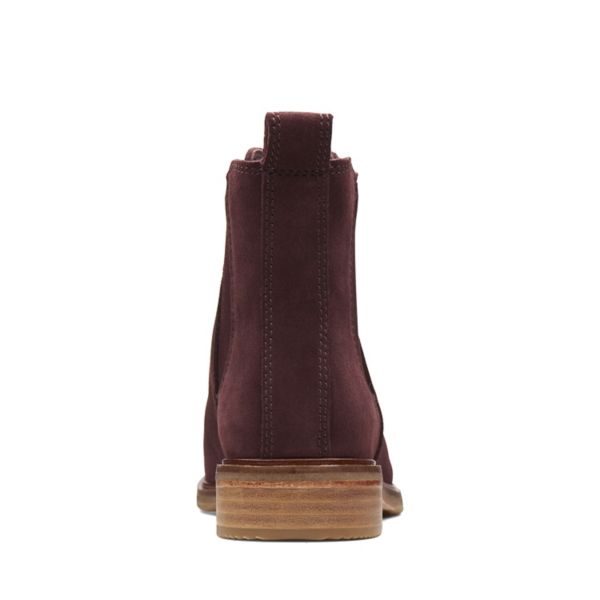 Clarks Womens Clarkdale Arlo Ankle Boots Burgundy | UK-2489576